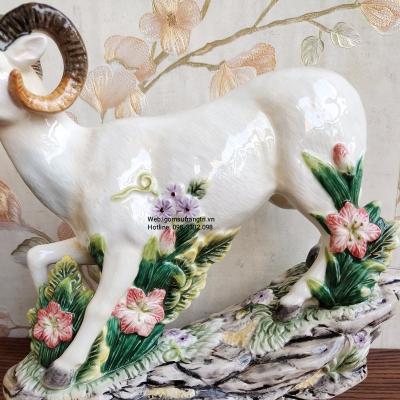 tượng dê tài lộc, tượng sứ, tượng trang trí, tượng sân vườn, tượng trung quốc